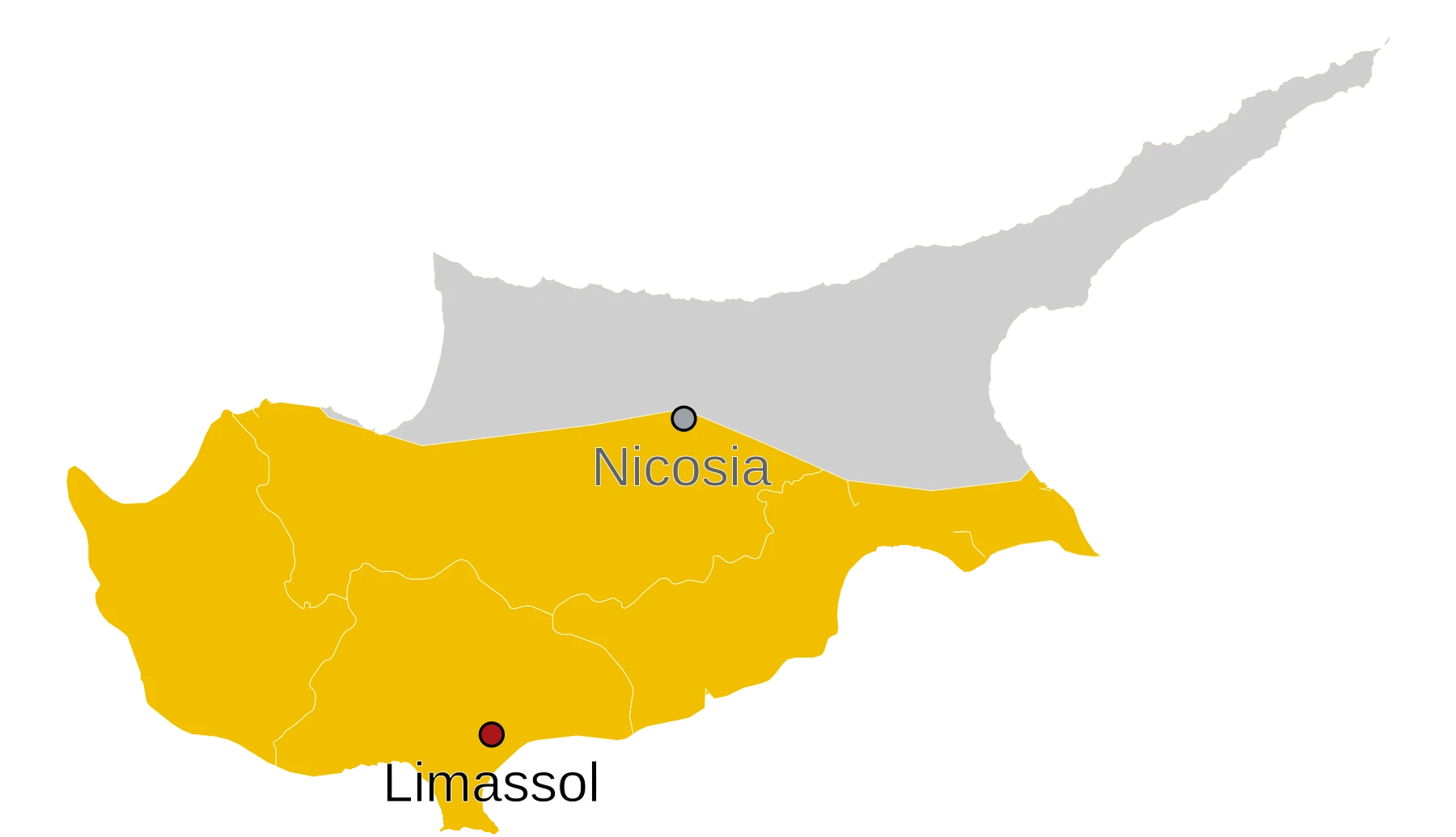 Kaart Limassol Cyprus - waar ligt Limassol